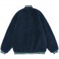 Letter Print V-neck Suede Winter Coat