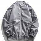 Letter Printed PU Jacket