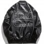 Letter Printed PU Jacket