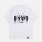 Letter Shadow Chain Decoration Tee