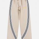 Letter Stripe Panel Long Pants