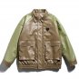Lettering Flocked Leather Jacket