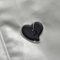 Lettering Flocked Leather Jacket