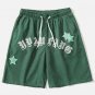 Letters Drawstring Shorts
