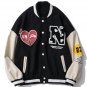 Love Letter Flocking Color Block Jacket