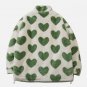 Love Pattern Full-print Plush Winter Coat