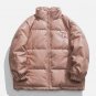 M Patch Embroidery Solid Leather Jacket