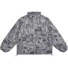 Magazine Newspaper Print Winter Coat