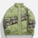 Mountain Print Patchwork Winter Coat