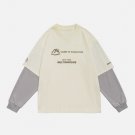 Multifarious Print Panel Sweatshirt