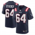 Men's Andrew Stueber Navy New England Patriots Game Player Jersey