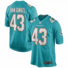 Men's Andrew Van Ginkel Aqua Miami Dolphins Game Jersey