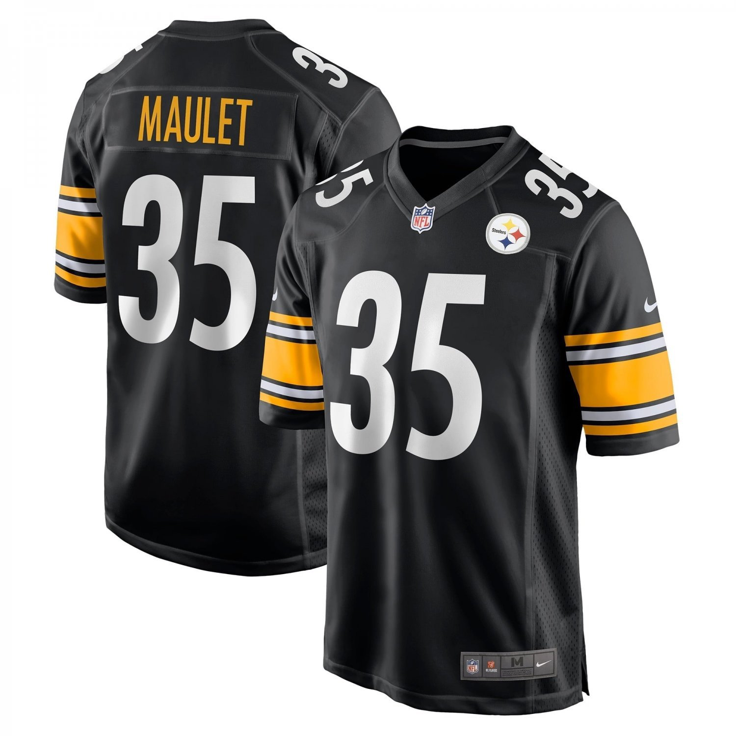 Men's Arthur Maulet Black Pittsburgh Steelers Game Jersey