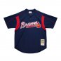 Men's Atlanta Braves Greg Maddux 2003 Mitchell & Ness Navy Cooperstown Batting Practice Jersey