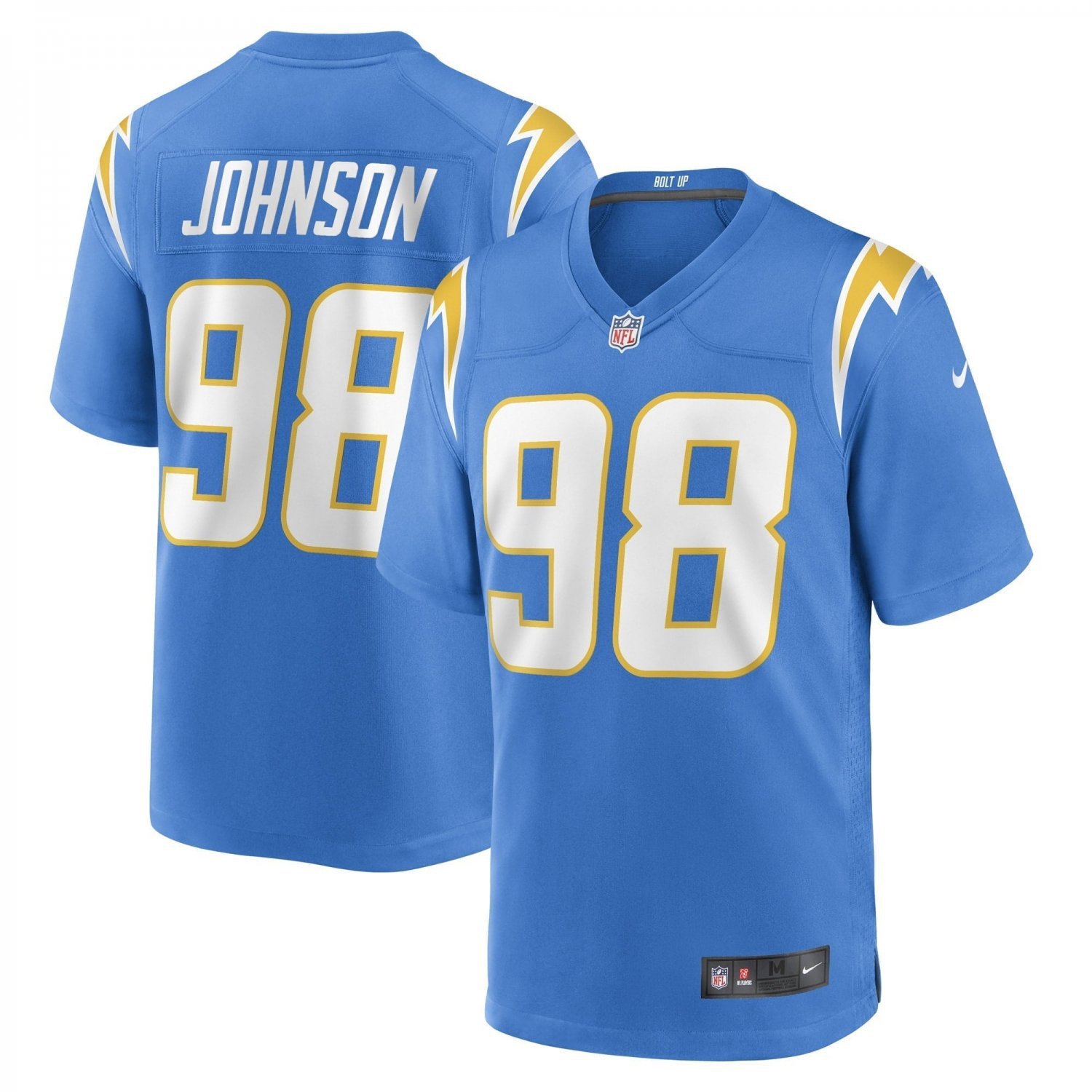 Men's Austin Johnson Powder Blue Los Angeles Chargers Game Player Jersey