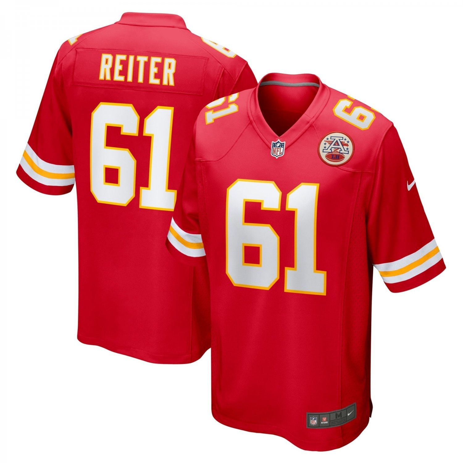 Men's Austin Reiter Red Kansas City Chiefs Game Player Jersey