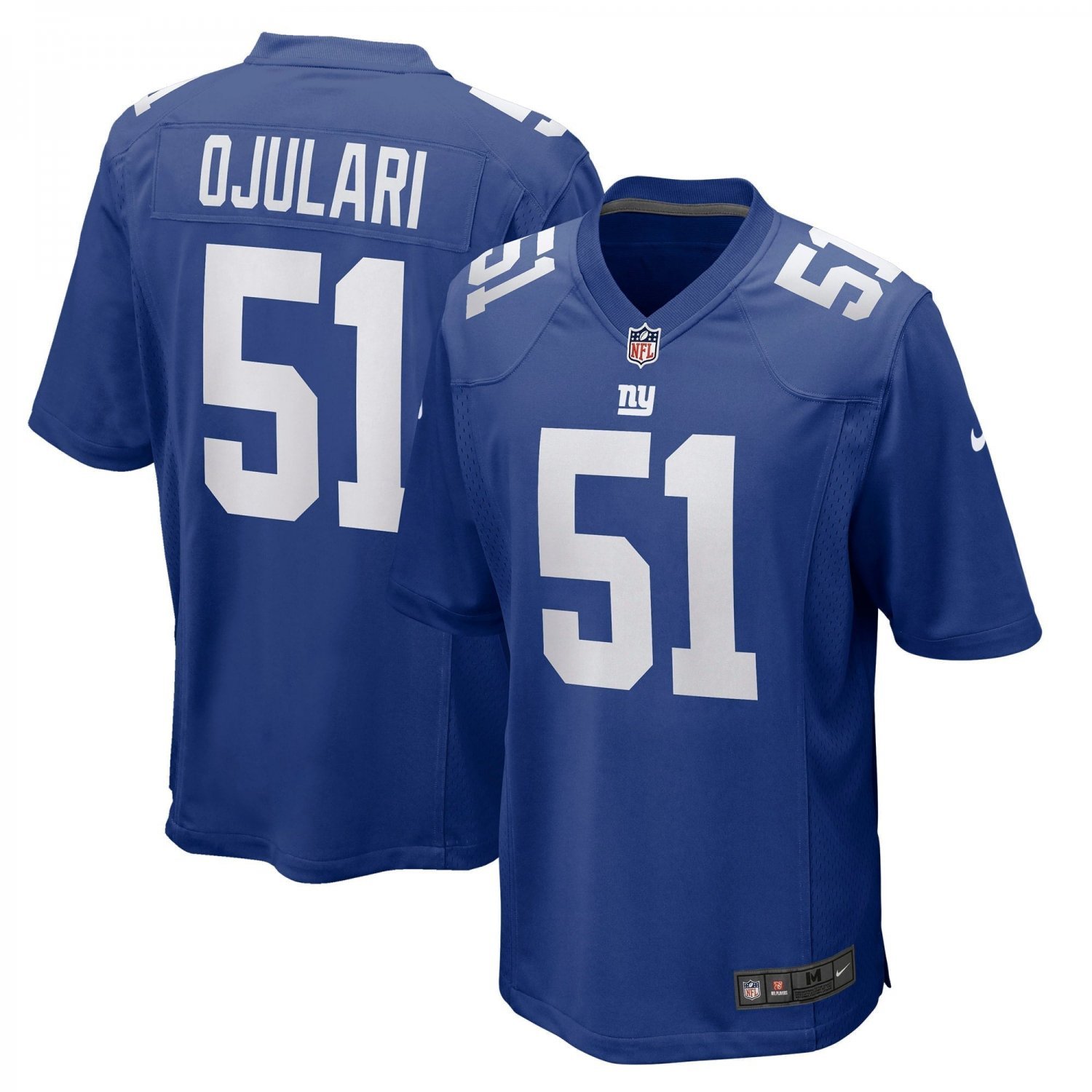 Men's Azeez Ojulari Royal New York Giants Game Player Jersey