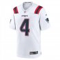 Men's Bailey Zappe White New England Patriots Game Player Jersey