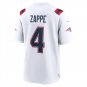Men's Bailey Zappe White New England Patriots Game Player Jersey