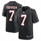 Men's Bijan Robinson Black Atlanta Falcons 2023 NFL Draft First Round Pick Throwback Game Jersey
