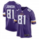 Men's Bisi Johnson Purple Minnesota Vikings Game Jersey