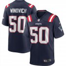 Men's Chase Winovich Navy New England Patriots Game Player Jersey