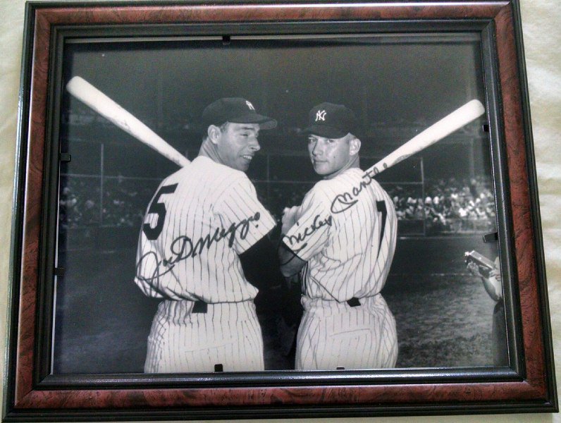 Beautiful  8 X 10 Reproduction Photo Of Mickey Mantle & Joe D Frame Not Included