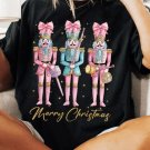 Black Nutcracker Merry Christmas Printed Crewneck T Shirt Black Nutcracker Merry Christmas Printed Crewneck T Shirt