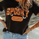 Black SPOOKY SEASON Graphic Halloween T Shirt