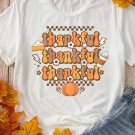 Khaki thankful Crew Neck Thanksgiving Graphic Tee Khaki thankful Crew Neck Thanksgiving Graphic Tee