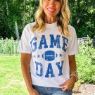 White GAME DAY Rugby Football Graphic Crewneck T Shirt White GAME DAY Rugby Football Graphic Crewneck T Shirt