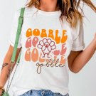 White Gobble Thanksgiving Turkey Graphic Cotton Blend T Shirt White Gobble Thanksgiving Turkey Graphic Cotton Blend T Shirt
