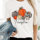 White Rhinestone Hey Pumpkin Graphic Thanksgiving Tee White Rhinestone Hey Pumpkin Graphic Thanksgiving Tee