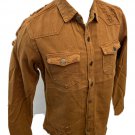 MENS VICTORIOUS RIPPED WHEAT BROWN OVER SHIRT Heavy Weight WASH JEAN DK158 NWT