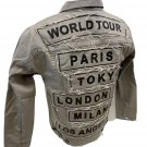MENS VICTORIOUS DENIM Jacket GRAY WASH JEAN WORLD TOUR TOKYO PARIS LONDON DK192 MENS VICTORIOUS DENIM Jacket GRAY WASH JEAN WORLD TOUR TOKYO PARIS LONDON DK192