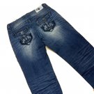 WOMANS Jean LAGUNA BEACH JEANS STRAIGHT LEG FIT DARK BLUE DENIM POCKET SIZE 27