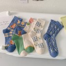 5 Pairs Womens Girls Crew Socks Cotton Low Cut Squirrel Design Dress Ankle Socks 5 Pairs Womens Girls Crew Socks Cotton Low Cut Squirrel Design Dress Ankle Socks