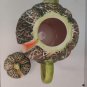 Vintage Cantaloupe Teapot and Creamer Pitcher Dept 56 hand painted 1960