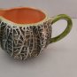 Vintage Cantaloupe Teapot and Creamer Pitcher Dept 56 hand painted 1960