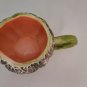 Vintage Cantaloupe Teapot and Creamer Pitcher Dept 56 hand painted 1960