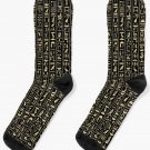 Black & Gold Hieroglyphics Socks