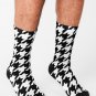 Black And White Houndstooth Pattern Socks