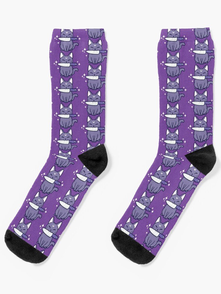 Black Knife Kitten 02 Nikury Socks