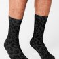 Black Leopard Print Socks