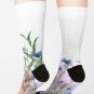 Blooming Blue Flowers Socks&iuml;&frac14;�2&iuml;&frac14;�