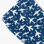 Blue And White Aeroplanes Silhouette Pattern Socks