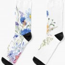 Blue And White Flowers Socks