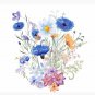 Blue And White Flowers Socks