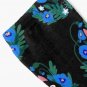 Blue Flower Black Cat Socks