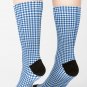 Blue Gingham Pattern Socks